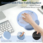 Sushret Mouse Pad and Keyboard Wrist Rest, 3-in-1 Gel Memory Foam Ergonomic Mouse Pad with Wrist Rest Set,Gaming Mousepad Arm Cushion Support for Computer Office Desk Accessories Cute Setup,Sky Blue - Image 3