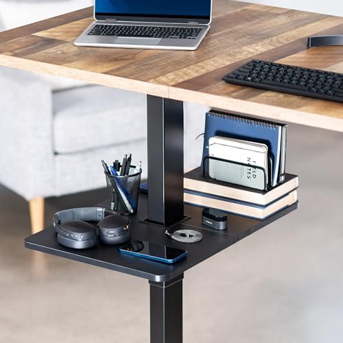 VIVO Adjustable Under Desk 16 x 12 inch Leg Shelf, Hidden Storage Tray for Small Accessories, Black, DESK-SF02LU - Image 4