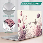 Mektron Case for 13.5" Microsoft Surface Laptop 5/4/3 with Metal Palm Rest Model 1951/1868, 2019/2021/2022 Release Plastic Hard Shell Cover with Screen Protector, Butterfly Flower C074 - Image 6