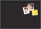 PinPix 18x12 inch Cork Bulletin Board. This Decorative Framed Pin Board Comes with Diamond Pattern in Black Design and Satin Black. Ideal for Home, Office Decor or School (PinPix-120) - Image 2