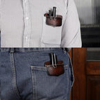 Tourbon Genuine Leather Pocket Protector for Men Durable Tool Pouch for Jeans Shirts Pocket Sleeve for Pens and Tools - Image 3