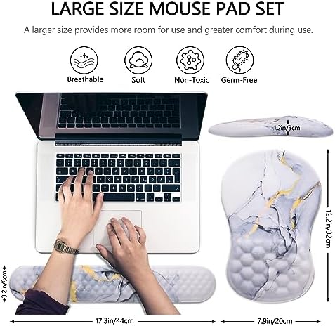 Ergonomic Mouse Pad with Wrist Support and Keyboard Wrist Rest Set - Image 5