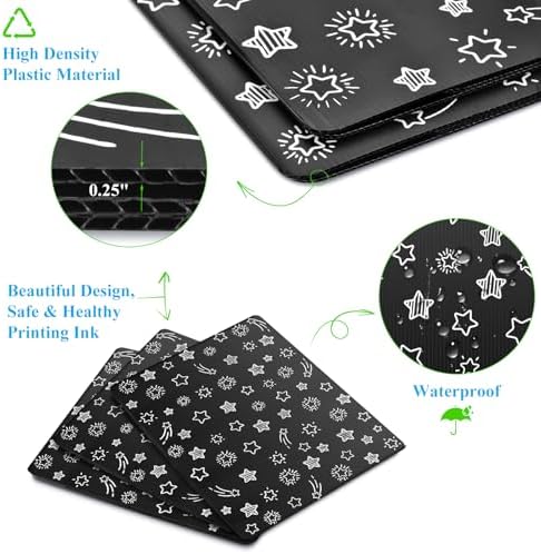 Black 30-Pack Desk Dividers for Students, Waterproof Plastic Study Carrel Divider, Durable Testing Dividers for Classroom Teacher Supplies, Easy to Clean Privacy Shield Folder Boards for Student Desk - Image 2