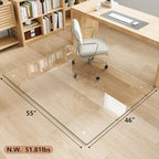 46" x 55" Tempered Glass Chair Mat for Carpet & Hard Floors - Image 4
