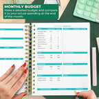 Clever Fox Budget Planner & Monthly Bill Organizer, Large Dark Teal - Image 5