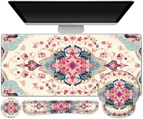 Gaming Mouse Pad, Large Desk Mat Cute Desk Pad Protector, 4in1 XXL Mousepad by ToLuLu