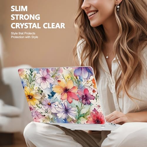 May Chen for MacBook Pro 16 inch A2141 2020 2019 Release, Screen Protector & Keyboard Cover Plastic Soft-Touch Case for MacBook Pro 16-inch with Touch Bar & Touch ID - Abstract Floral - Image 4