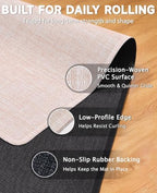 Funwheat Office Chair Mat with Lip for Hard Floors, 36 x 48 in, Beige - Image 4