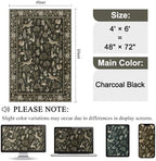 DUKINO 4x6 Area Rug, Washable Rug for Living Room Non Slip, Charcoal Black - Image 2