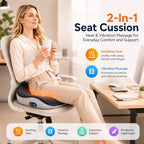 2-in-1 Rechargeable Heated Seat Cushion with Vibration Massager - Image 2