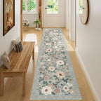 DUKINO 2x8 Runner Rug, Washable Runner Rug for Kitchen Non Slip, Sage Green - Image 3