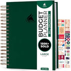 Clever Fox Budget Planner & Monthly Bill Organizer, Large Dark Green by CleverFox
