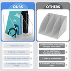 Acrylic Paper Tray Stackable Letter Organizers, Clear Paper Tray Desk Organizer, 3-Tier, Desk A4 File Holder for Office Document Desktop File Tray-2pack - Image 3