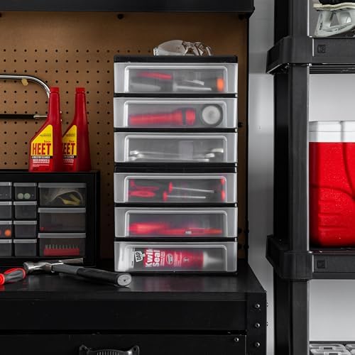 IRIS USA 2-Pack, 3-Drawer Medium Plastic Stacking Desktop Organizer, Black - Image 5