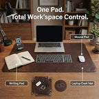 LL LEATHER LOVERS Leather Desk Mat, 12.5" x 30" Dark Brown, Desk Mouse Pads on Top of Desks, Non Slip Top Grain Leather Desk Blotter, Laptop Desk Mat, Desk Writing Pad for Office and Home - Image 4