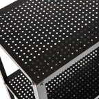 Mind Reader Rolling Cart, Rolling Cart, Microwave Stand, 3-Tier, Coffee Cart, Office, Metal, 23" L x 12" W x 30" H, Black - Image 4