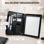 Padfolio Portfolio Binder, 3-Ring Binder with Zipper, Business Folder - Image 3
