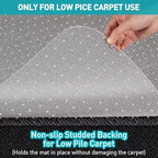 PHOUZIN Office Chair Mat for Carpet: 48"x36" Clear Desk Chair Mat - Image 6