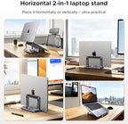 UGREEN 2-in-1 Laptop Stand for Desk, Horizental & Virtical Laptop Holder - Image 2