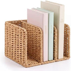 Novabright Paper Wicker 3-compartment File Magazine Desk Holder for B5 by Unknown