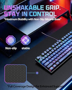 XXL Glass Gaming Mouse Pad, 38.5 × 16.5 Inch Extended Desk Mat, Black - Image 4