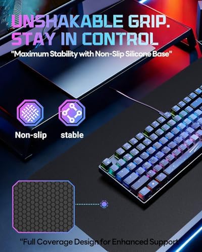 XXL Glass Gaming Mouse Pad, 38.5 × 16.5 Inch Extended Desk Mat, Black - Image 4