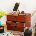 Small Wooden Drawers Wooden Box with Drawer Brown - Image 4