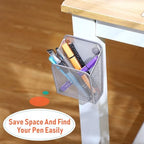 Crtiin 10pcs Magnetic Pen Pencil Holder Stainless Steel Pen Basket, Silver - Image 6