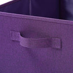 HOONEX Storage Bins with Lids for Organizing, Pack of 2, Storage Boxes with 2 Carry Handles and Sturdy Heavy Cardboard, 16.5" L x 11.8" W x 7.5" H for Shoes, Books, Clothes, Nursery, Dark Purple - Image 6