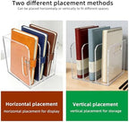 Clear Acrylic Magazine File Holder, 3 Compartment Desk Organizer - Image 6