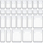 SMARTAKE 28 Piece Drawer Organizers with Non-Slip Silicone Pads, 4-Size by SMARTAKE