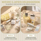 Jetec 78 Pcs Aesthetic Beige Desk Accessories Set for Women - Image 4