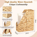 2 Pcs Handwoven Magazine File Holder 11.8'' Foldable Design - Image 2
