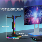 Dual Headphones Stand with Charger for Men, Headset Holder Stand for Desk - Image 5