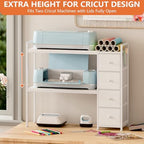 VENNQD Desktop Shelf Stand Compatible with Cricut Maker and Cricut Explore Air Series Stand Legs, Craft Desk Accessories and Space Organizer (White) - Image 4