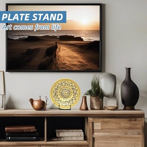 DAJAVE 20 Pack 6 Inch Plate Stands for Display, Metal Plate Display Stands Picture Frame Holder Stand, Black Plate Holder for Displaying Picture, Book, Decorative Dish, Tabletop Art - Image 4