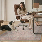 36"x60" Office Chair Mat for Hardwood Floor, Non-Slip Washable Pink - Image 7