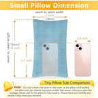 1 MIDDLE ONE 2 Pack Small Pillow, Cooling Memory Foam Mini Pillow 11 X 7 Inches for Sleeping, Travel, Nap and Neck, Knee, Lumbar Support, Tiny Cushion for Pet, Dogs (Blue) - Image 3