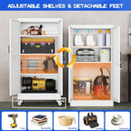 GAIOUS 47.2" Tall Metal Storage Cabinet with Lock and Wheels,Office Cabinet - Image 3