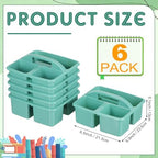 Geelin 6 Pack Classroom Caddy with Handle Plastic Storage Caddy, Green - Image 3