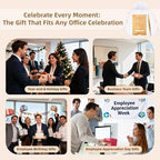 60 Pcs Employee Appreciation Gifts Bulk, 20 Wooden Phone Stands, 20 Motivational Pens with White Organza Bags, Thank You Gifts for Coworkers, Staff, Team, Volunteers, Nurses, Teachers, Office Desk - Image 3