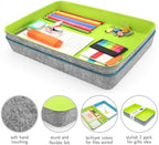 Welaxy 2pc Office desk drawer organizer Paper File Tray Green Turquoise - Image 5