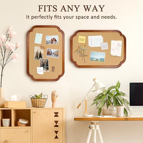 Scalloped Edge Wooden Frame Cork Board 30x20in (75x50CM) - Image 4