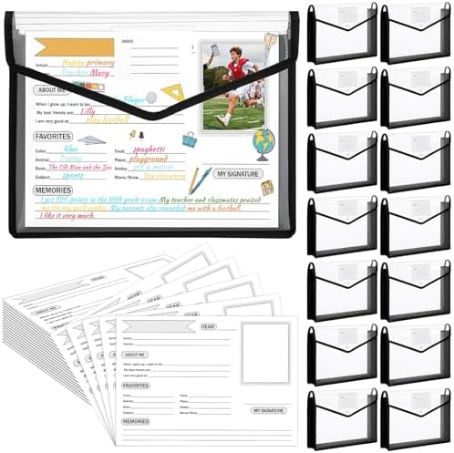 Motipuns 14 Pack K-12 School Memory Box Back to School, Black by Motipuns