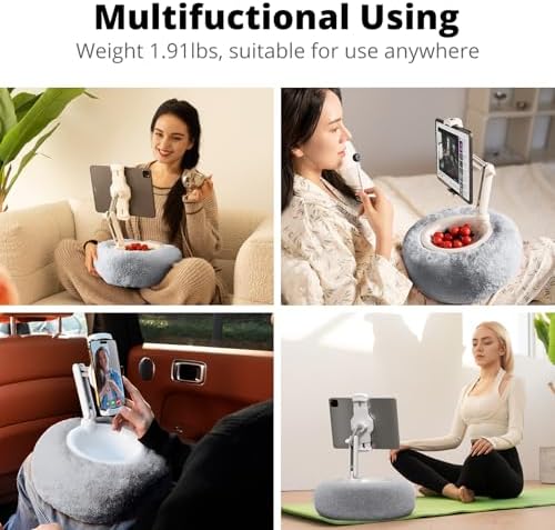 SupeDesk Tablet Pillow Stand with Snack Bowl for Bed, Kindle and iPad - Image 2