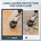 Office Chair Mat for Hardwood Floor, Ship Flat 48"x30" Heavy Duty Floor Protector for Desk, Plastic Rolling Chair Mats, Clear Floor Mat Smooth Glide, No Divot, Rectangle - Image 7
