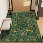 DUKINO 4x6 Area Rug, Non Slip Animal Washable Rug for Living Room, Green - Image 6