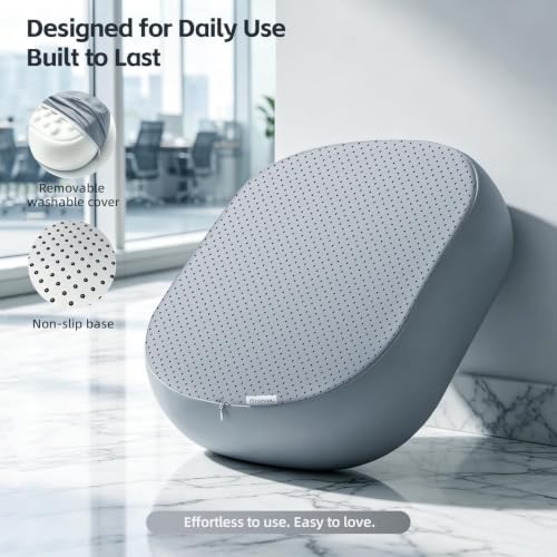 Foot Rest Under Desk, Memory Foam Ergonomic Footrest, Grey - Image 7