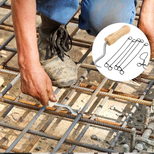 1000Pcs Double Loop 6 Inch Wire Rebar Ties, 16 Gauge Cable Rebar Ties with Wire Tie Twister Tools and Gloves for Securing Reinforcing Steel Bars - Image 7