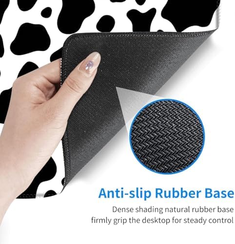 Desk Mat, Mouse Pad with Wrist Rest, 4-in-1 Large Mouse Pads for Desk, Ergonomic Mouse Pad and Keyboard Wrist Rest Gaming Keyboard Mat for Office,Cow Print - Image 4